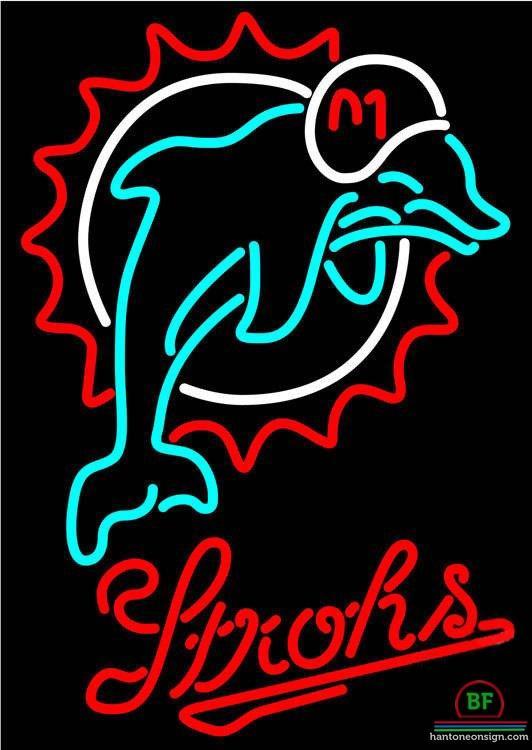 Custom Strohs Miami Dolphins Neon Sign NFL Teams Neon Light
