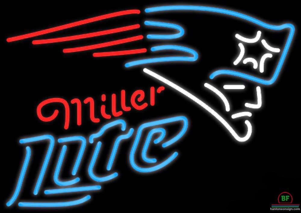 Custom Miller Lite New England Patriots Neon Sign NFL Teams Neon Light