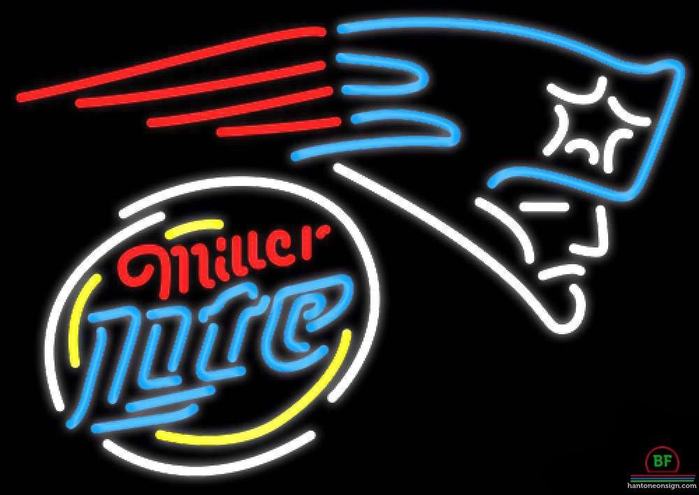 Custom Miller Lite New England Patriots Neon Sign NFL Teams Neon Light
