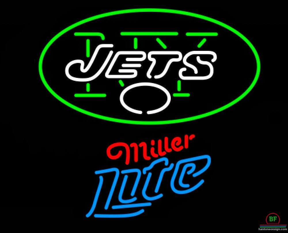 Custom Miller Lite New York Jets Neon Sign NFL Teams Neon Light