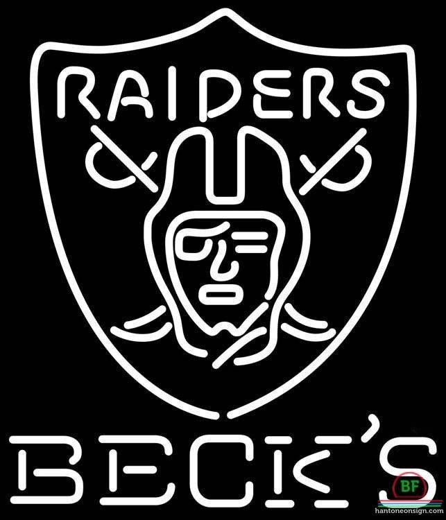 Custom Becks Oakland Raiders Neon Sign NFL Teams Neon Light