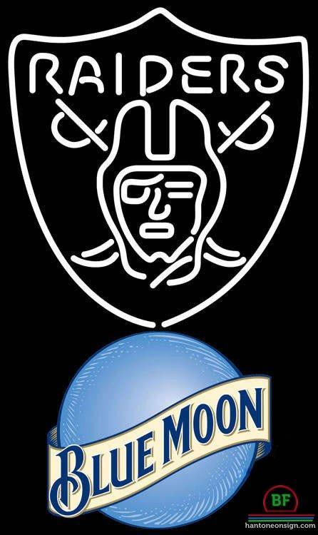 Custom Blue Moon Oakland Raiders Neon Sign NFL Teams Neon Light