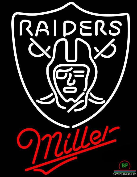 Custom Miller Oakland Raiders Neon Sign NFL Teams Neon Light