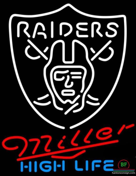 Custom Miller High Life Oakland Raiders Neon Sign NFL Teams Neon Light