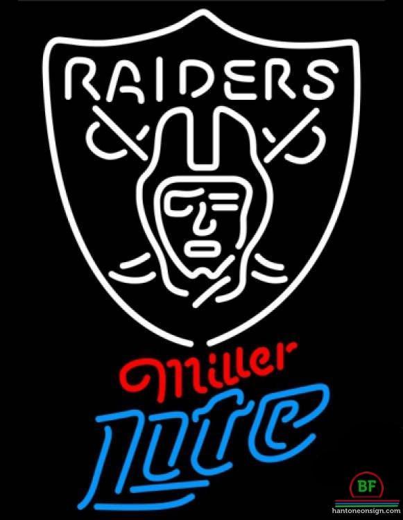 Custom Miller Lite Oakland Raiders Neon Sign NFL Teams Neon Light