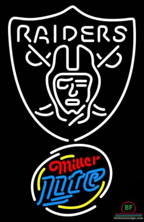 Custom Miller Lite Oakland Raiders Neon Sign NFL Teams Neon Light