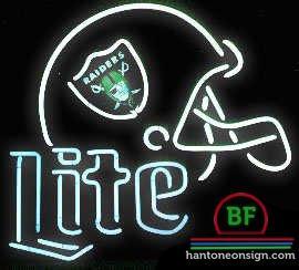 Custom Miller Lite Oakland Raiders Helmet Neon Sign NFL Teams Neon Light