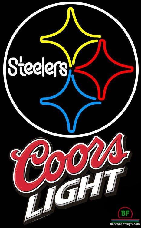 Custom Coors Light Pittsburgh Steelers Neon Sign NFL Teams Neon Light