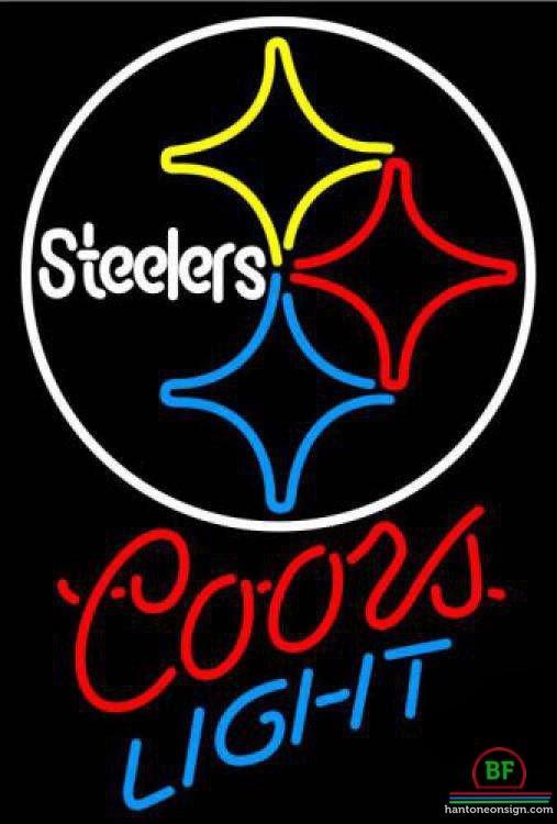 Custom Coors Light Pittsburgh Steelers Neon Sign NFL Teams Neon Light