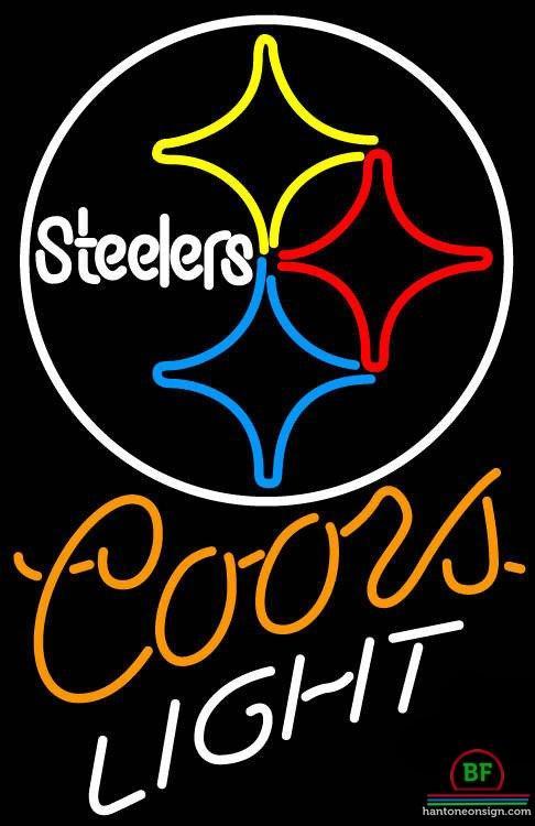 Custom Coors Light Pittsburgh Steelers Neon Sign NFL Teams Neon Light