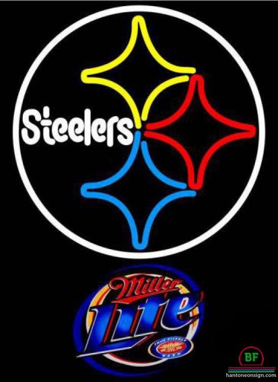 Custom Miller Lite Pittsburgh Steelers Neon Sign NFL Teams Neon Light