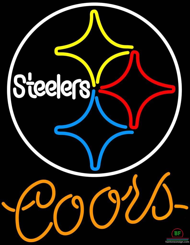 Custom Coors Light Pittsburgh Steelers Neon Sign NFL Teams Neon Light