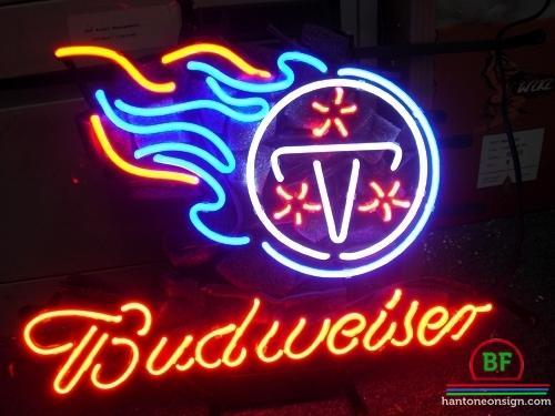Custom Budweiser Tennessee Titans Neon Sign NFL Teams Neon Light