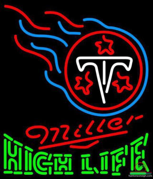 Custom Miller High Life Tennessee Titans Neon Sign NFL Teams Neon Light