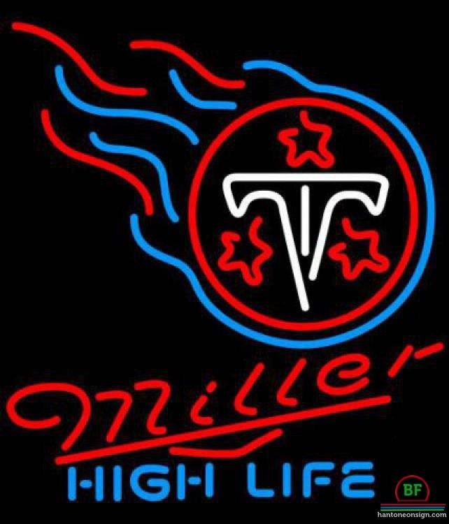 Custom Miller High Life Tennessee Titans Neon Sign NFL Teams Neon Light