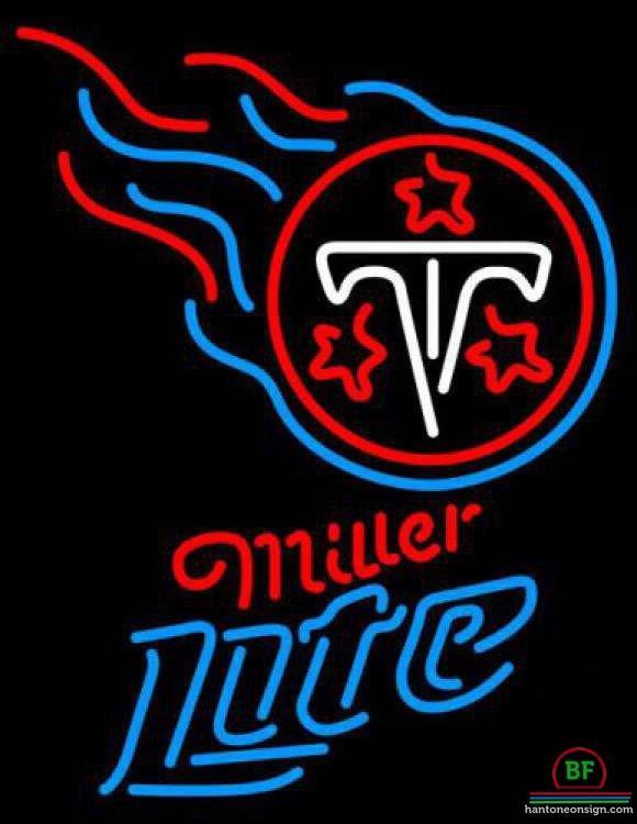 Custom Miller Lite Tennessee Titans Neon Sign NFL Teams Neon Light