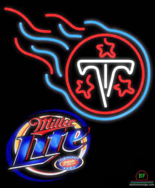 Custom Miller Lite Tennessee Titans Neon Sign NFL Teams Neon Light