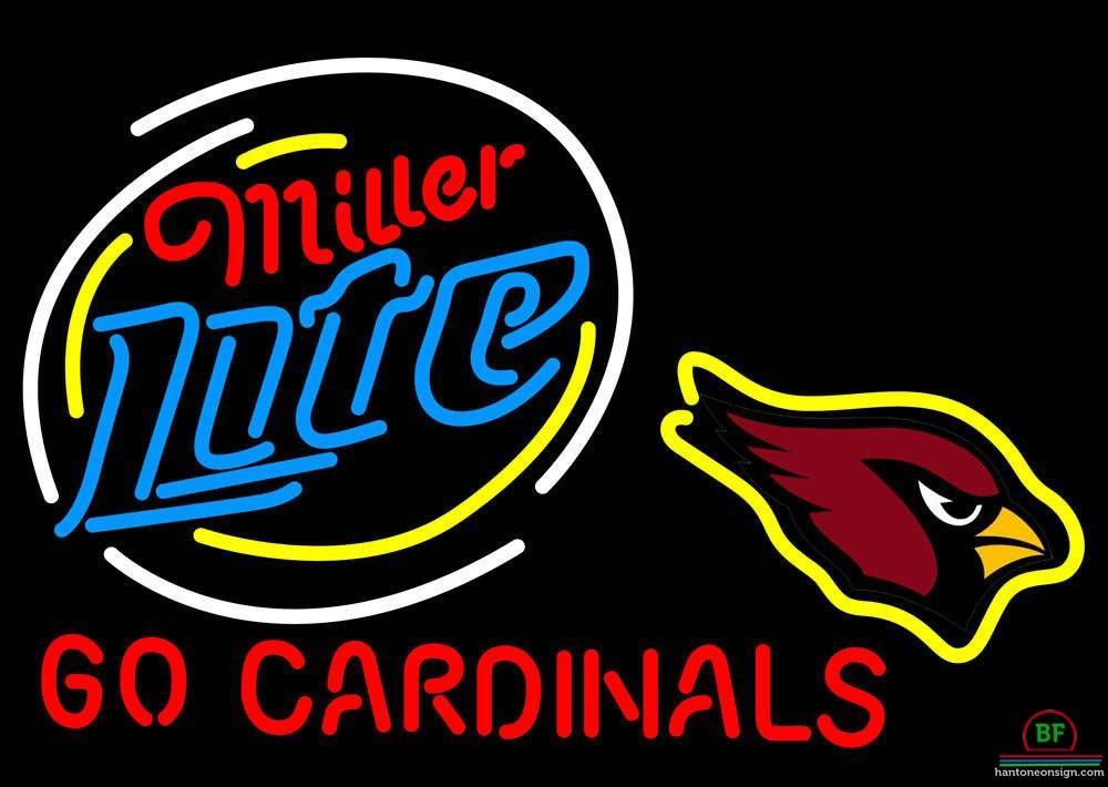 Custom Miller Lite Arizona Cardinals Neon Sign NFL Teams Neon Light
