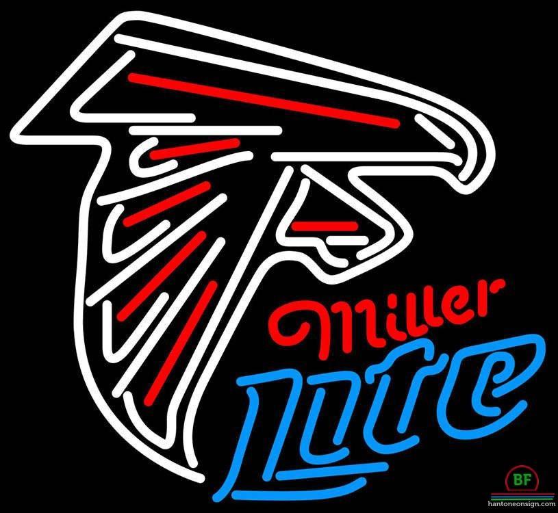 Custom Miller Lite Atlanta Falcons Neon Sign NFL Teams Neon Light