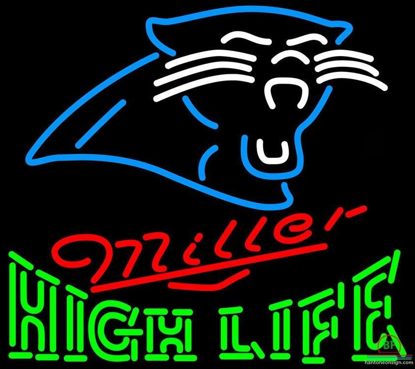 Custom Miller High Life Carolina Panthers Neon Sign NFL Teams Neon Light