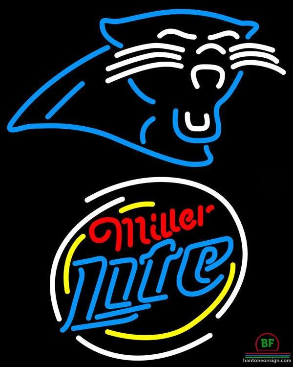 Custom Miller Lite Carolina Panthers Neon Sign NFL Teams Neon Light