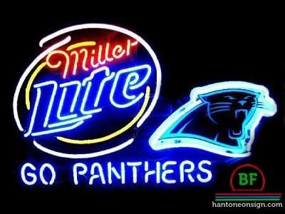Custom Miller Lite Carolina Panthers Neon Sign NFL Teams Neon Light