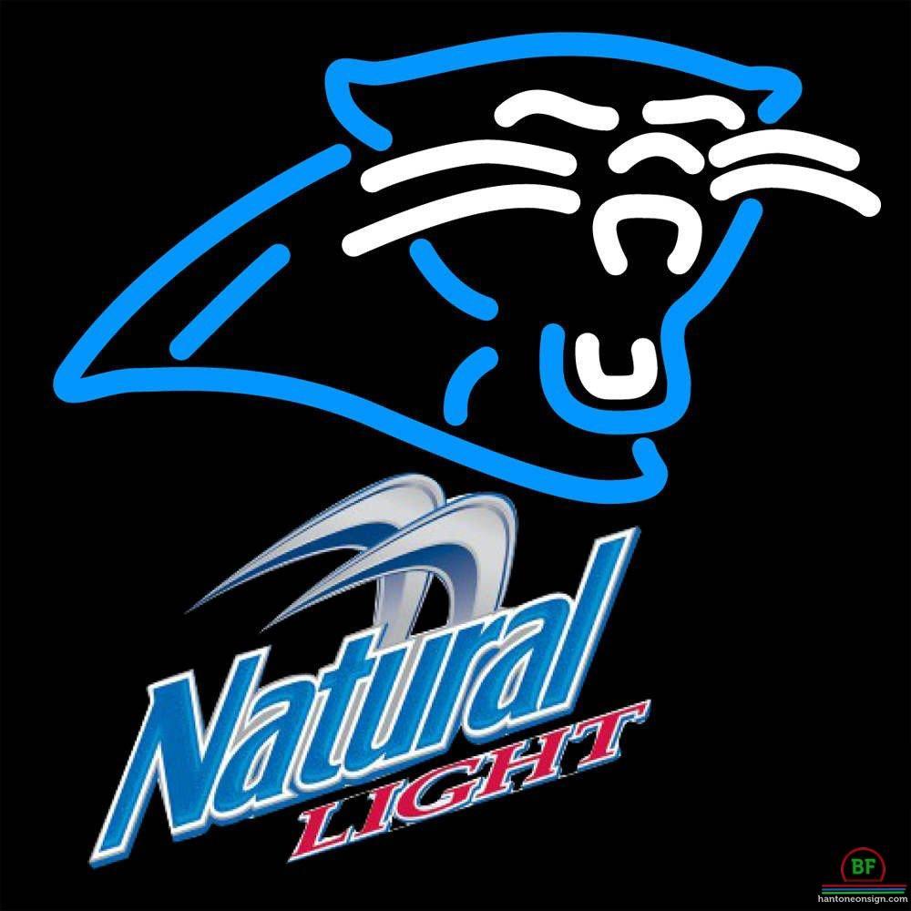 Custom Natural Light Carolina Panthers Neon Sign NFL Teams Neon Light