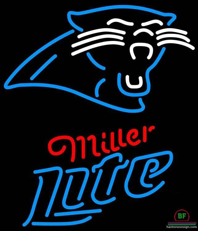 Custom Miller Lite Carolina Panthers Neon Sign NFL Teams Neon Light