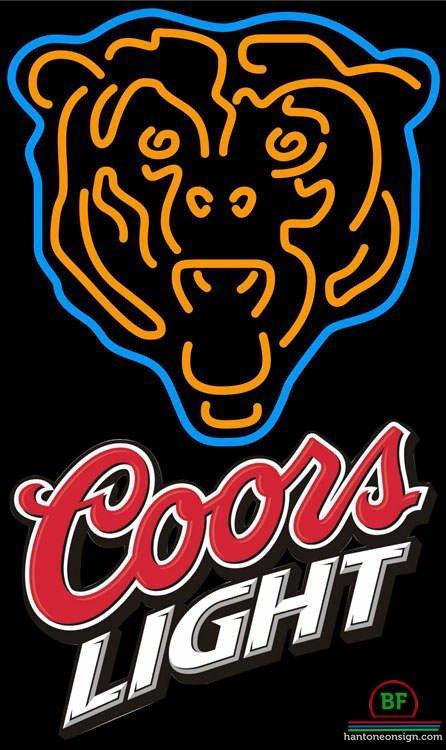 Custom Coors Light Chicago Bears Neon Sign NFL Teams Neon Light