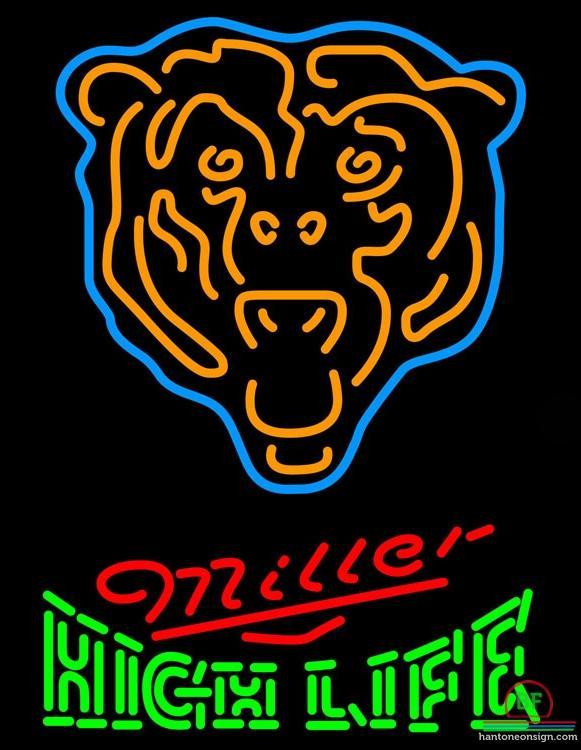 Custom Miller High Life Chicago Bears Neon Sign NFL Teams Neon Light