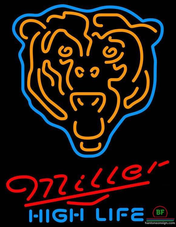 Custom Miller High Life Chicago Bears Neon Sign NFL Teams Neon Light