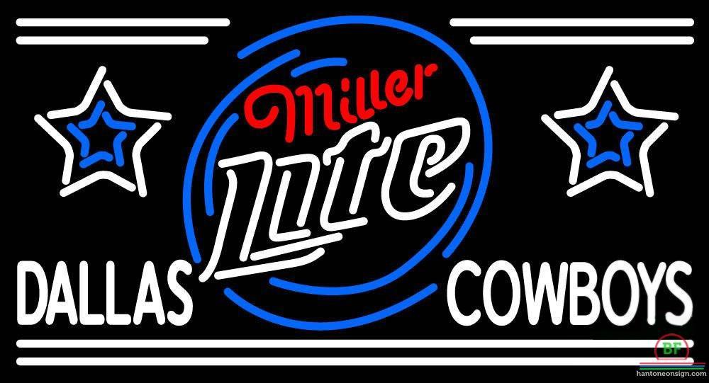 Custom Miller Lite Dallas Cowboys Neon Sign NFL Teams Neon Light