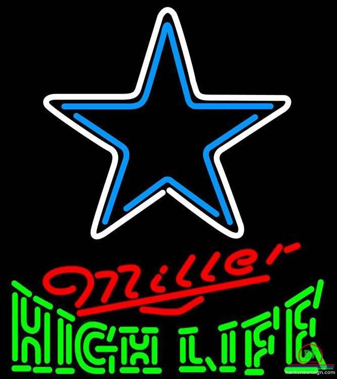 Custom Miller High Life Dallas Cowboys Neon Sign NFL Teams Neon Light