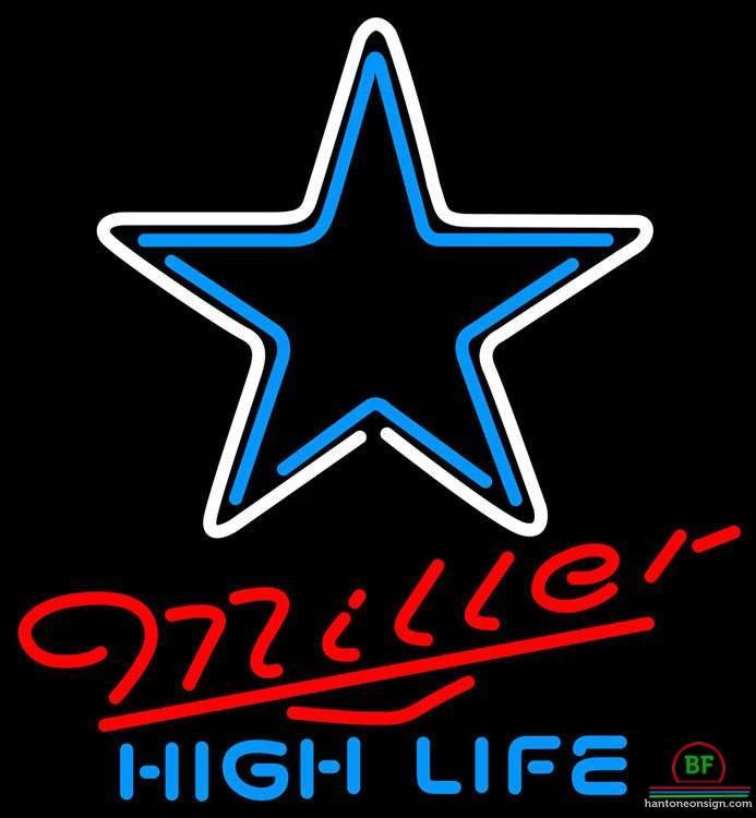 Custom Miller High Life Dallas Cowboys Neon Sign NFL Teams Neon Light