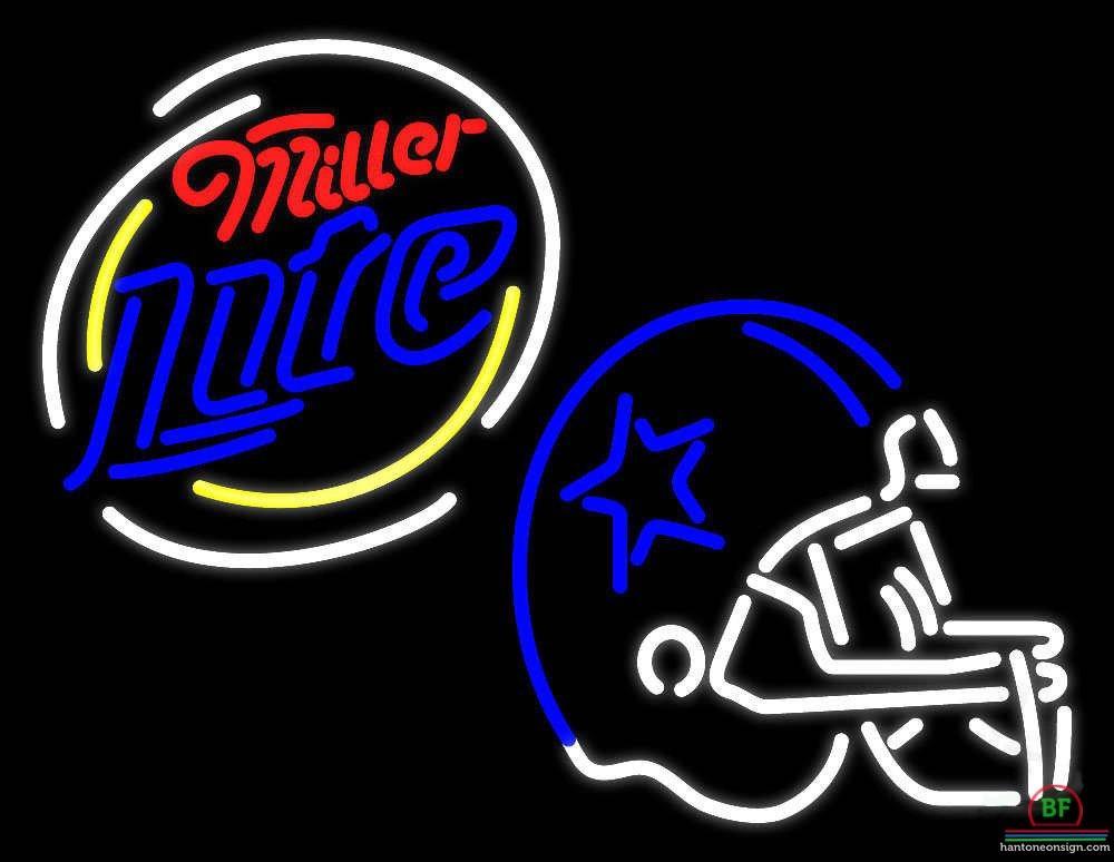 Custom Miller Lite Dallas Cowboys Go Cowboys Neon Sign NFL Teams Neon Light