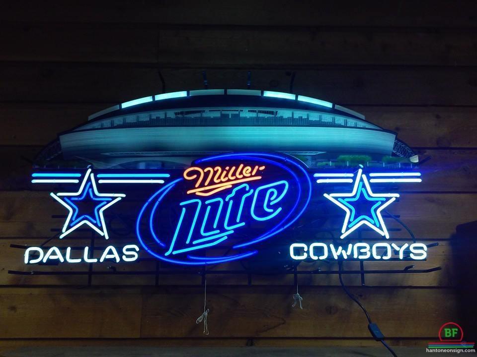 Custom Miller Lite Dallas Cowboys Neon Sign NFL Teams Neon Light