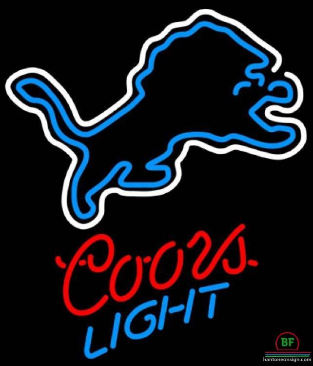 Custom Coors Light Detroit Lions Neon Sign NFL Teams Neon Light
