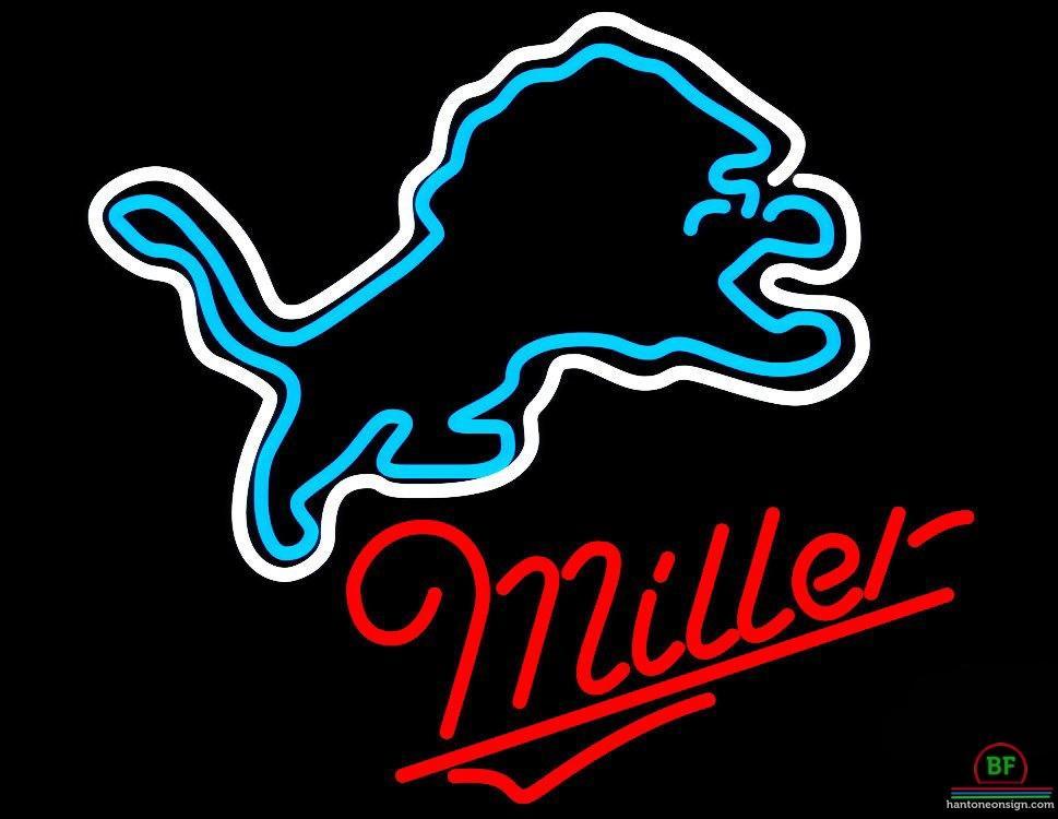 Custom Miller Detroit Lions Neon Sign NFL Teams Neon Light