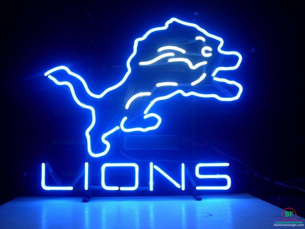 Custom Detroit Lions Neon Sign NFL Teams Neon Light
