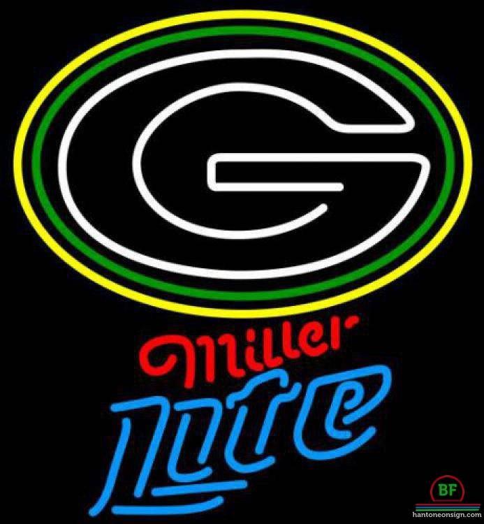Custom Miller Lite Green Bay Packers Neon Sign NFL Teams Neon Light