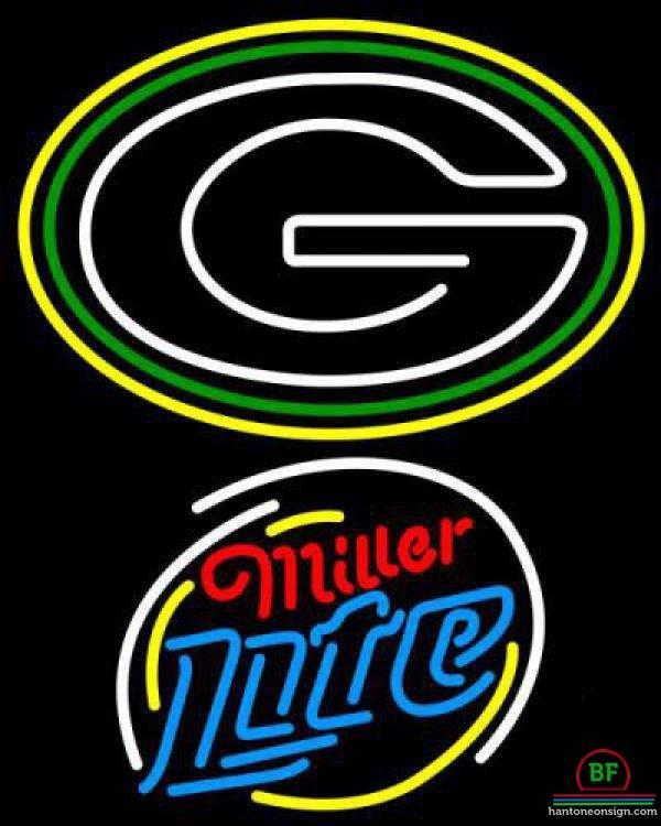 Custom Miller Lite Green Bay Packers Neon Sign NFL Teams Neon Light