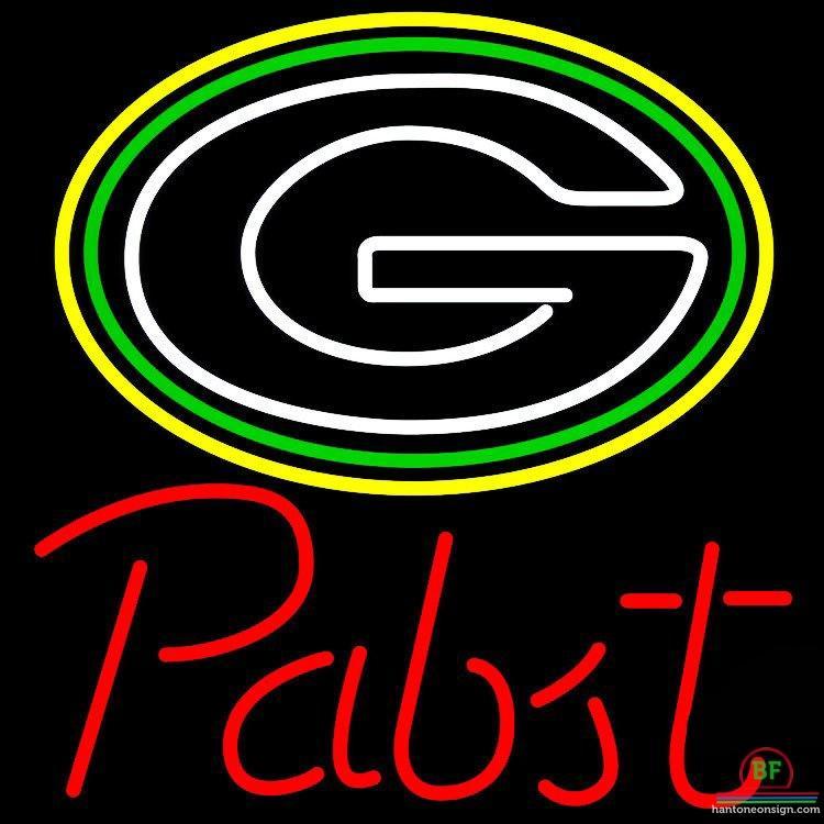 Custom Pabst Blue Ribbon Green Bay Packers Neon Sign NFL Teams Neon Light