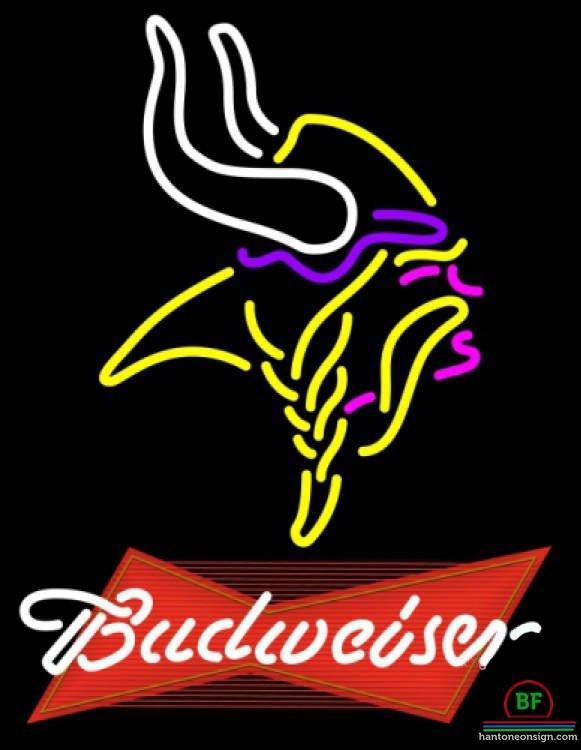 Custom Budweiser Minnesota Vikings Neon Sign NFL Teams Neon Light
