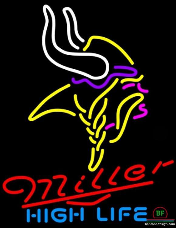 Custom Miller High Life Minnesota Vikings Neon Sign NFL Teams Neon Light