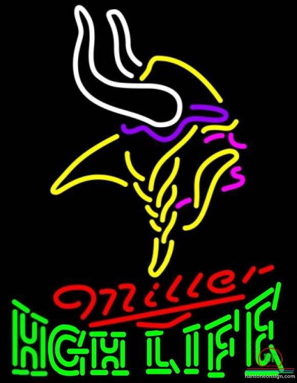 Custom Miller High Life Minnesota Vikings Neon Sign NFL Teams Neon Light