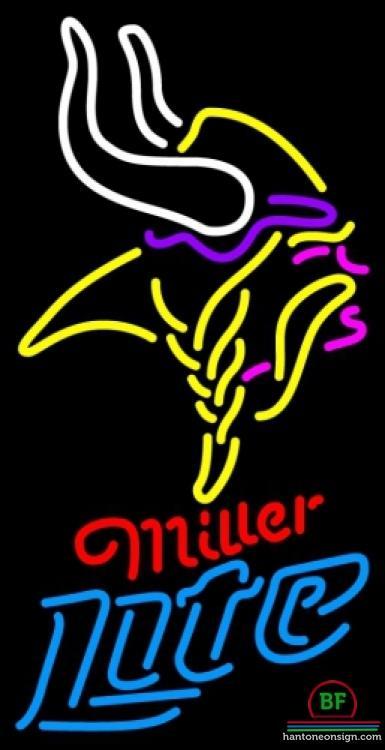 Custom Miller Lite Minnesota Vikings Neon Sign NFL Teams Neon Light