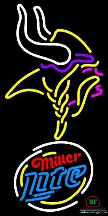 Custom Miller Lite Minnesota Vikings Neon Sign NFL Teams Neon Light