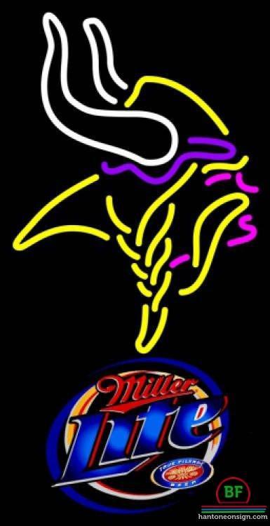 Custom Miller Lite Minnesota Vikings Neon Sign NFL Teams Neon Light