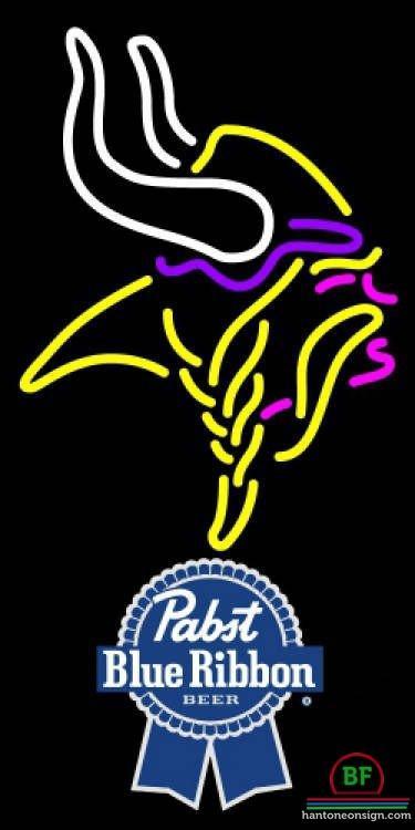 Custom Pabst Blue Ribbon Minnesota Vikings Neon Sign NFL Teams Neon Light