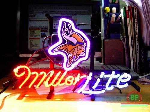 Custom Miller Lite Minnesota Vikings Neon Sign NFL Teams Neon Light